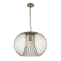CLA Parrilla Round Cage Pendant Light Imitation Antique Brass