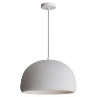 Calibo Passerine 430mm White E27 Textured Dome Pendant Light