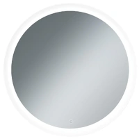 Mercator Romu 600mm Round LED Bathroom Mirror Silver