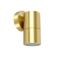 CLA Solid Brass Wall Pillar Light Fixed Polished Brass IP65