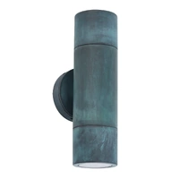 CLA Solid Brass Up/Down Pillar Light Patine IP65