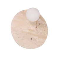 CLA Poi Round Travertine Wall Light
