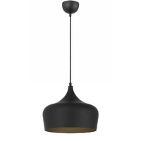 Telbix Polk 30cm Pendant Light Black