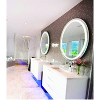 Ablaze RB610W Premium Round Back-Lit Mirror with Border Warm