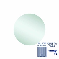 Thermogroup Ablaze Rio 500mm Round Glue-to-Wall Polished Edge Mirror with Demister