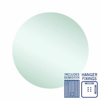 Thermogroup Ablaze Rio 700mm Round Hanger Mount Polished Edge Mirror with Demister