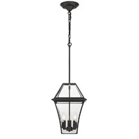 Telbix Rye 27cm Pendant Light Solid Brass Black