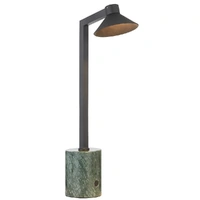 Telbix Satrom Table Lamp Black Green Marble