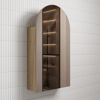 Aulic Canterbury Oval Shaving Cabinet Carita Timber 500mm