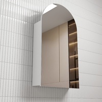 Aulic Canterbury Oval Shaving Cabinet Matte White 500mm