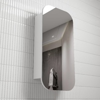 Aulic Vienna Oval Shaving Cabinet Matte White 450mm