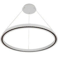 Telbix Serda Circular LED Pendant Light White 93cm 3CCT Dimmable