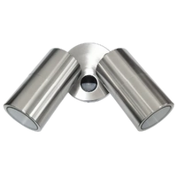 SAL Bondi Adjustable Twin Wall Light with Sensor Aluminium Stainless