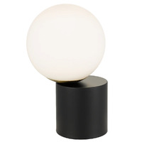 Telbix Setra Touch Table Lamp Black and Opal Glass