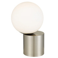 Telbix Setra Touch Table Lamp Nickel and Opal Glass