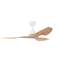 ThreeSixty Simplicity 45 Inch DC Ceiling Fan White with Light Oak Blades