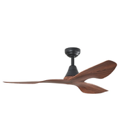 ThreeSixty Simplicity 45 Inch DC Ceiling Fan Black with Walnut Blades