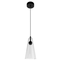 Calibo Skua Artisan Glass LED Pendant Black