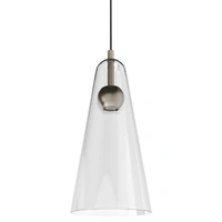 Calibo Skua Artisan Glass LED Pendant Brushed Nickel