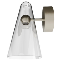 Calibo Skua Artisan Glass LED Wall Light Brushed Nickel