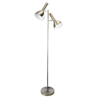 Oriel Vespa Twin Floor Lamp Brushed Chrome