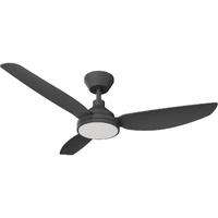 Calibo Sora 52" DC Ceiling Fan with LED Light Wall Control and Remote Black
