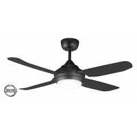 Ventair Spinika 1200 Ceiling Fan Black with Light