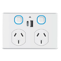 Mercator Ikuu Smart Double Power Point White with USB A+C Zigbee