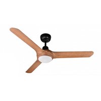 Ventair Spyda 1250 3-Blade Ceiling Fan Teak with Light
