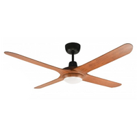 Ventair Spyda 1250 4-Blade Ceiling Fan Teak with Light