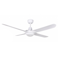 Ventair Spyda 1250 4-Blade Ceiling Fan White with Light