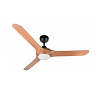 Ventair Spyda 1400 3-Blade Ceiling Fan Teak with Light
