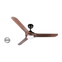 Ventair Spyda 1400 3-Blade Ceiling Fan Walnut with Light