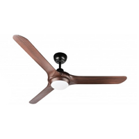Ventair Spyda 1400 3-Blade Ceiling Fan Walnut with Light