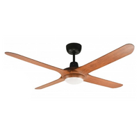 Ventair Spyda 1400 4-Blade Ceiling Fan Teak with Light