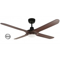 Ventair Spyda 1400 4-Blade Ceiling Fan Walnut with Light