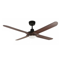 Ventair Spyda 1400 4-Blade Ceiling Fan Walnut with Light