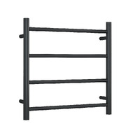 Thermorail SR2512B 12V Matt Black Round Ladder Heated Towel Rail