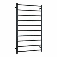 Thermorail SR69MB Matt Black Round Ladder Heated Towel Rail