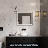 Ablaze SS1280HN Rectangle Mirror with Sandblasted Border
