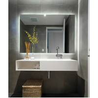 Thermogroup Ablaze SS128C 1200 x 800mm Rectangular Cool White LED Backlit Mirror with Demister