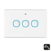 Mercator Smart Triple Light Switch White WiFi