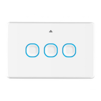 Mercator Smart Triple Light Switch White WiFi