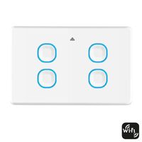 Mercator Smart Quad Light Switch White WiFi