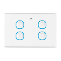 Mercator Smart Quad Light Switch White WiFi