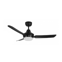 Ventair Stanza 1200 Ceiling Fan Black with B22 Light