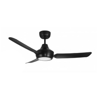 Ventair Stanza 1200 Ceiling Fan Black with LED Light