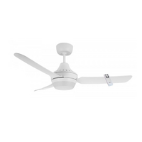 Ventair Stanza 1200 Ceiling Fan White with B22 Light & Remote