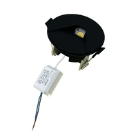 CLA STE Recessed Round Step Light Black