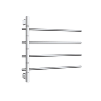 Thermorail SV41 Swivel Heated Towel Rail Polished Stainless Steel 4 Bar 240V